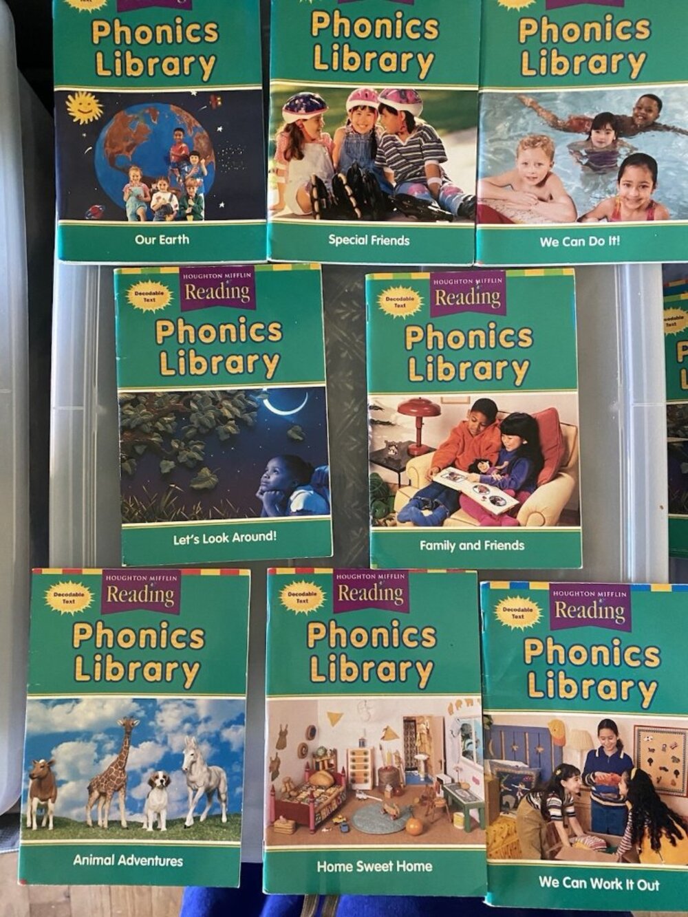 Houghton Mifflin Reading Phonics Library Level 1 Themes 3-10 Lot Of 8 GOOD